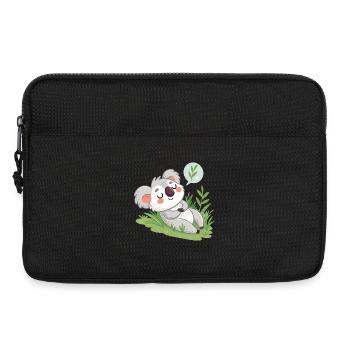 Dreamy Koala on Pastel Lawn - Laptop bag 13" - black - Front