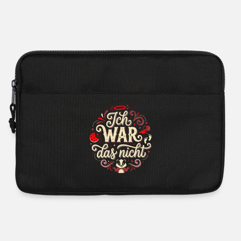 Ich war das nicht – verspielte Typografie - Laptoptasche 13" - Schwarz