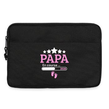 Ankündigung: Vater, zukünftiger Geburtshumor - Laptoptasche 13" - Schwarz - Vorne