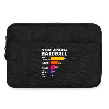 Why I Lose at Handball - Laptop bag 13" - black - Front