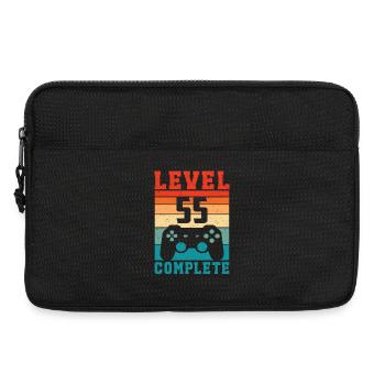 55. Geburtstag Level 55 Complete 55 Jahre Gamer - Laptoptasche 13" - Schwarz - Vorne