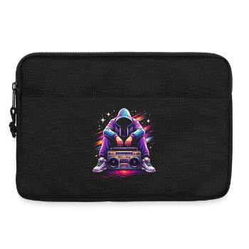 Retro 80er Boombox Illustration - Laptoptasche 13" - Schwarz - Vorne