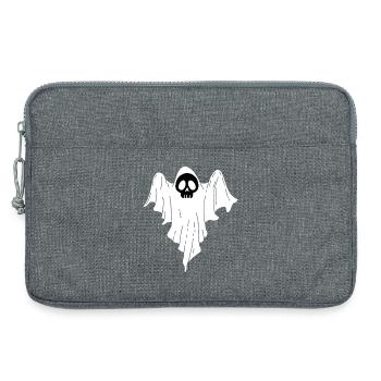 Crâne de fantôme - Sacoche pour ordinateur portable 13 pouces - gris chiné - Devant