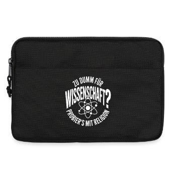 Wissenschaft vs Religion Motiv - Laptoptasche 13" - Schwarz - Vorne