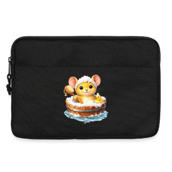 Un bain de souris mignon - Sacoche pour ordinateur portable 13 pouces - noir - Devant