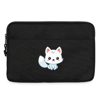 Kawaii White Pastel Fox - Laptop bag 13" - black - Front