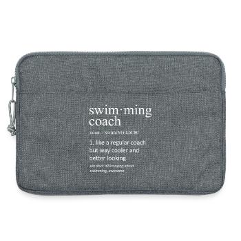 Schwimmtrainer-Definition Lustige Typografie - Laptoptasche 13" - Grau meliert - Vorne
