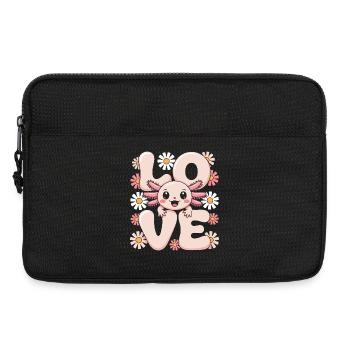 Avec amour Daisy Bloom Kawaii Axolotl - Sacoche pour ordinateur portable 13 pouces - noir - Devant