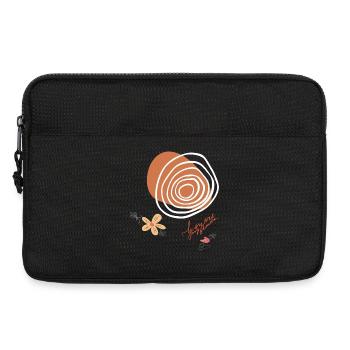 Flowers and Circles - Laptop bag 13" - black - Front