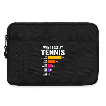 why i lose at tennis - Laptop bag 13" - black - Front