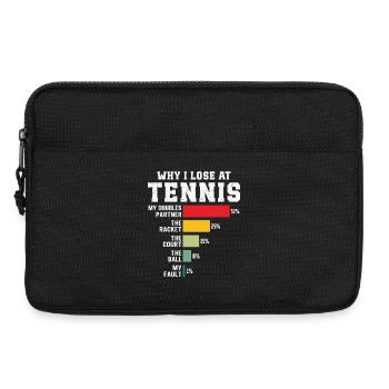 Warum ich beim Tennis verliere - Laptoptasche 13" - Schwarz - Vorne