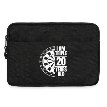 I am three times 20 years old - Laptop bag 13" - black - Front