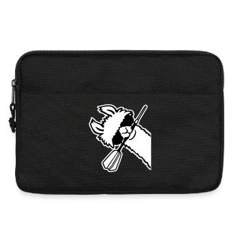 Cooles Lama Kopf Sonnenbrille Dartpfeil Maul Seite - Laptoptasche 13" - Schwarz - Vorne