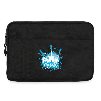 Electric Blue Music Splash - Laptoptasche 13" - Schwarz - Vorne