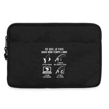  je vais pêcher Cadeau pêche Pêcheur  - Sacoche pour ordinateur portable 13 pouces - noir - Devant