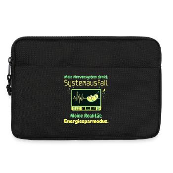 Faultier Nervensystem Energiesparmodus Humor Desig - Laptoptasche 13" - Schwarz - Vorne