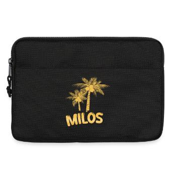 Milos Tropical Palm Goldfoil - Laptop bag 13" - black - Front