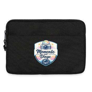 Momente statt Dinge Shirt - Laptoptasche 13" - Schwarz - Vorne