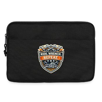 Ride Wrench Repeat Motorcycle Patch - Laptop bag 13" - black - Front