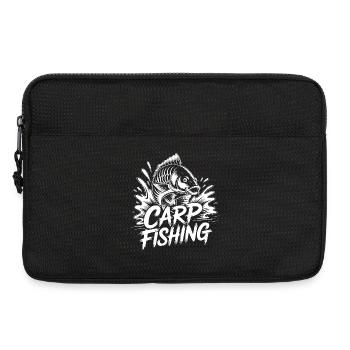 Motif de la pêche à la carpe - Sacoche pour ordinateur portable 13 pouces - noir - Devant