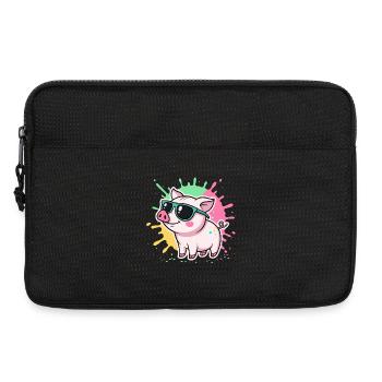 Warm Pig Sonnenbrille - Laptoptasche 13" - Schwarz - Vorne