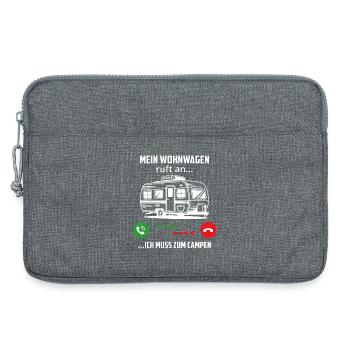 Mein Wohnwagen ruft an und ich muss gehen campen - Laptoptasche 13" - Grau meliert - Vorne