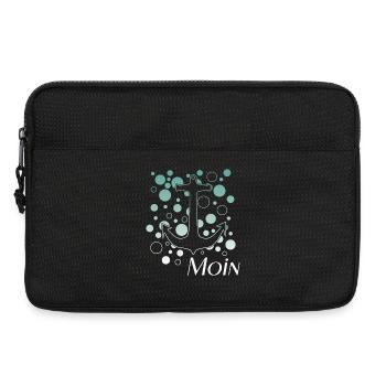 Anker mit Blasen Moin Design - Laptoptasche 13" - Schwarz - Vorne