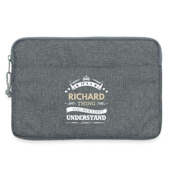 C’est un nom personnalisé à la Richard - Sacoche pour ordinateur portable 13 pouces - gris chiné - Devant