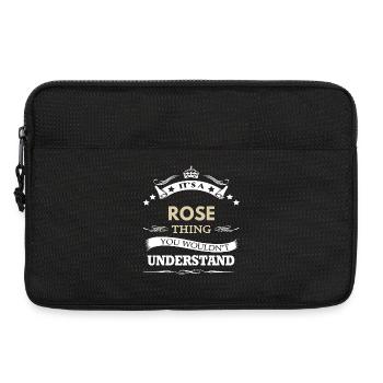 Es ist ein Rose Thing Custom Name Geschenk - Laptoptasche 13" - Schwarz - Vorne