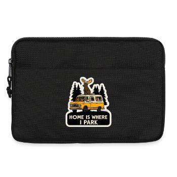 Elch Camper für Männer Lustiges Tier Vanlife - Laptoptasche 13" - Schwarz - Vorne