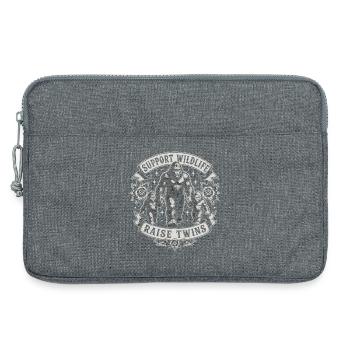 Support Wildlife: Raise Twins - Laptop bag 13" - heather grey - Front