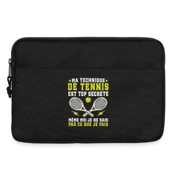 Ma Technique De Tennis Pour Joueur De Tennis - Sacoche pour ordinateur portable 13 pouces - noir - Devant