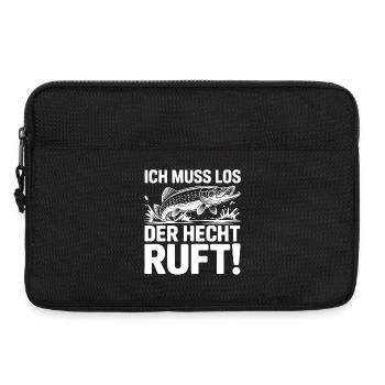 Der Hecht ruft! - Laptoptasche 13" - Schwarz - Vorne