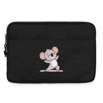 Koala Yoga sur tapis - Sacoche pour ordinateur portable 13 pouces - noir - Devant