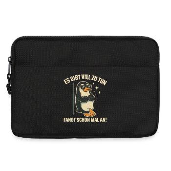 Pinguin mit Sonnenbrille Statement - Laptoptasche 13" - Schwarz - Vorne