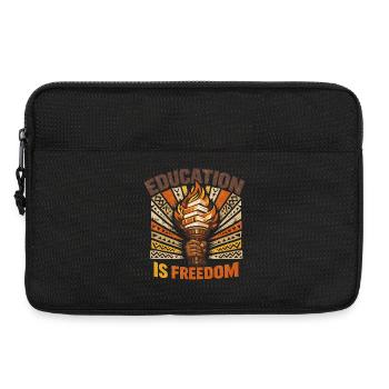 Education Is Freedom T-Shirt Vintage Savoir École - Laptop bag 13" - black - Front