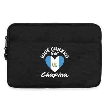 Guatemala Flagge T-Shirt Stolz & Heimat Chapín - Laptoptasche 13" - Schwarz - Vorne