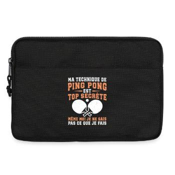 ma technique de ping-pong - Sacoche pour ordinateur portable 13 pouces - noir - Devant