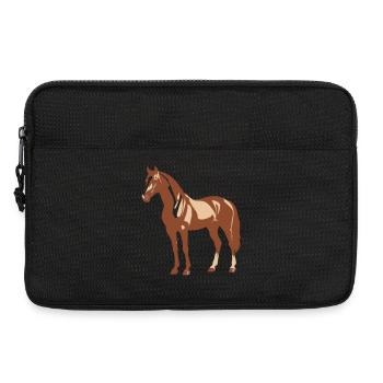 Conception de chevaux - Sacoche pour ordinateur portable 13 pouces - noir - Devant