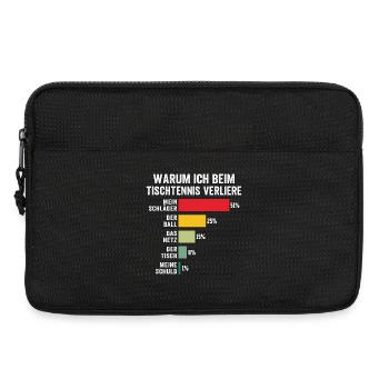 warum ich beim tischtennis verliere   - Laptoptasche 13" - Schwarz - Vorne