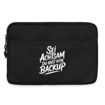 Sei achtsam - kein Backup - Laptoptasche 13" - Schwarz - Vorne