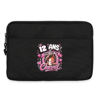 Hello Twelve 12 Ans Est 2014 Anniversaire - Sacoche pour ordinateur portable 13 pouces - noir - Devant