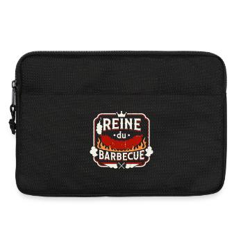 Reine du Barbecue Logo Festif - Sacoche pour ordinateur portable 13 pouces - noir - Devant