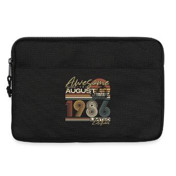 Cadeau vintage d’anniversaire d’août 1986 - Sacoche pour ordinateur portable 13 pouces - noir - Devant