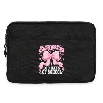 Coquette rose à nœud papillon Slay 100 Day School - Sacoche pour ordinateur portable 13 pouces - noir - Devant
