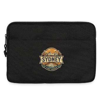 Sydney Harbour Skyline Retro Badge  - Laptop bag 13" - black - Front