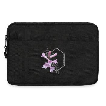Du bist wunderschön – elegantes rosa Blumendesign - Laptoptasche 13" - Schwarz - Vorne
