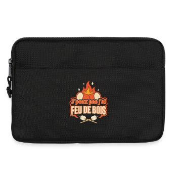 J'peux pas j'ai feu de bois - Sacoche pour ordinateur portable 13 pouces - noir - Devant