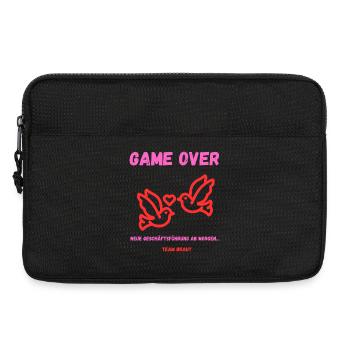 GAME OVER neue Geschäftsführung JGA Frauen  - Laptoptasche 13" - Schwarz - Vorne