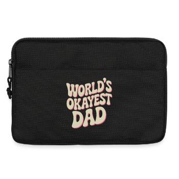 World's Okayest Dad Retro Typography - Laptoptasche 13" - Schwarz - Vorne
